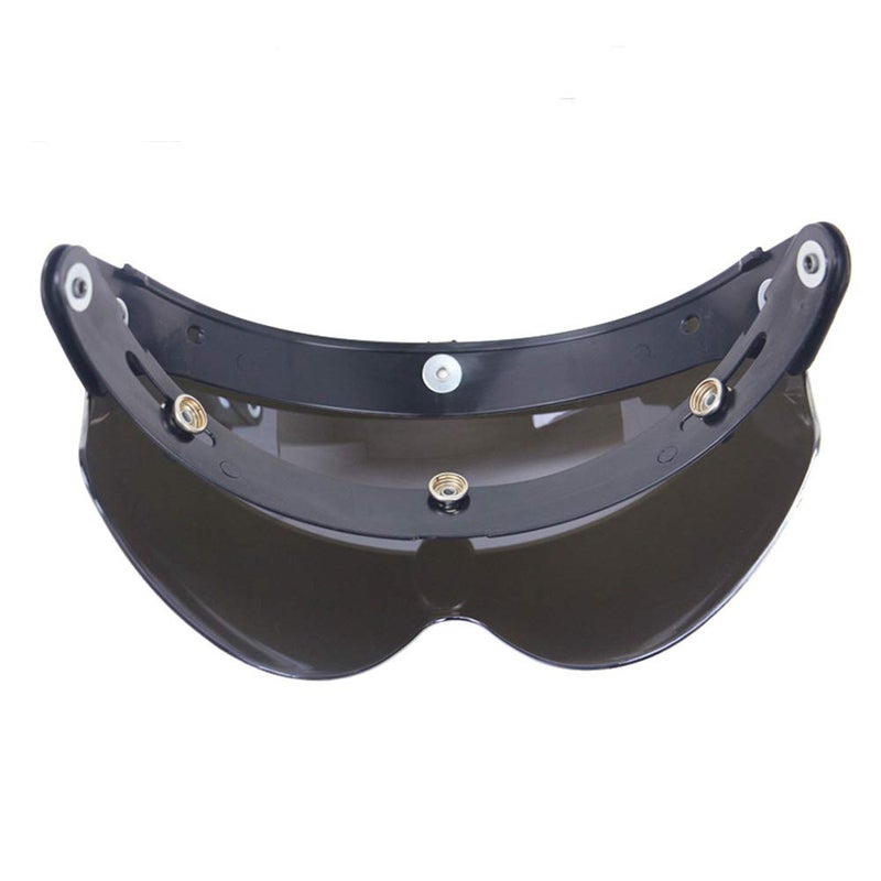 WANCAR Universal Motorcycle Retro Pilot-Style Standard 3 Snap-Button Visor Flip Up Down Open Face Helmet Wind Shield(Mirrored) - Image 3